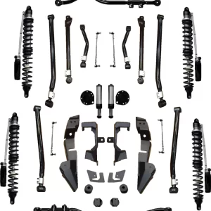 4 inch Suspension Lift Set coil overs +Track Bar + Sway Bar Link + Long Control Arms for 2007-2018 Jeep Wrangler JK