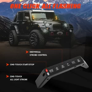 GHS - 6 Gang Wireless Control Switch Panel Circuit Control Box for Jeep Wrangler JL and Gladiator JT