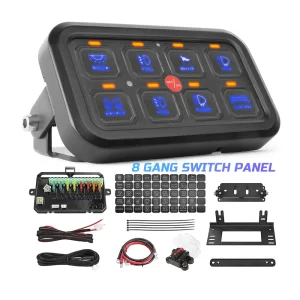 GHS 8 Gang LED Switch Panel, Off Road Light Controller