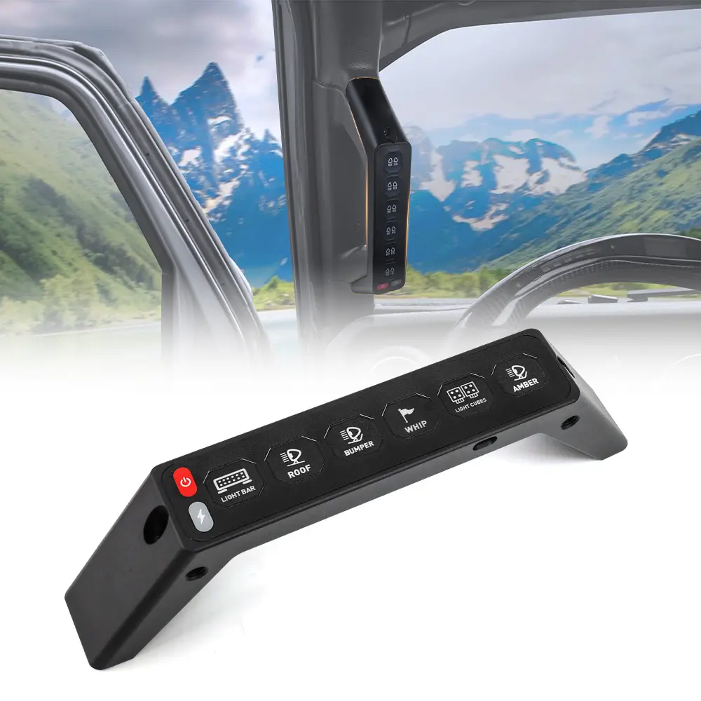 GHS - 6 Gang Wireless Control Switch Panel Circuit Control Box for Jeep ...